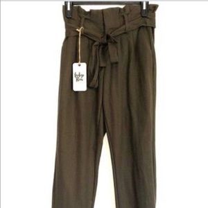 Indigo Rein Paper Bag pants 3